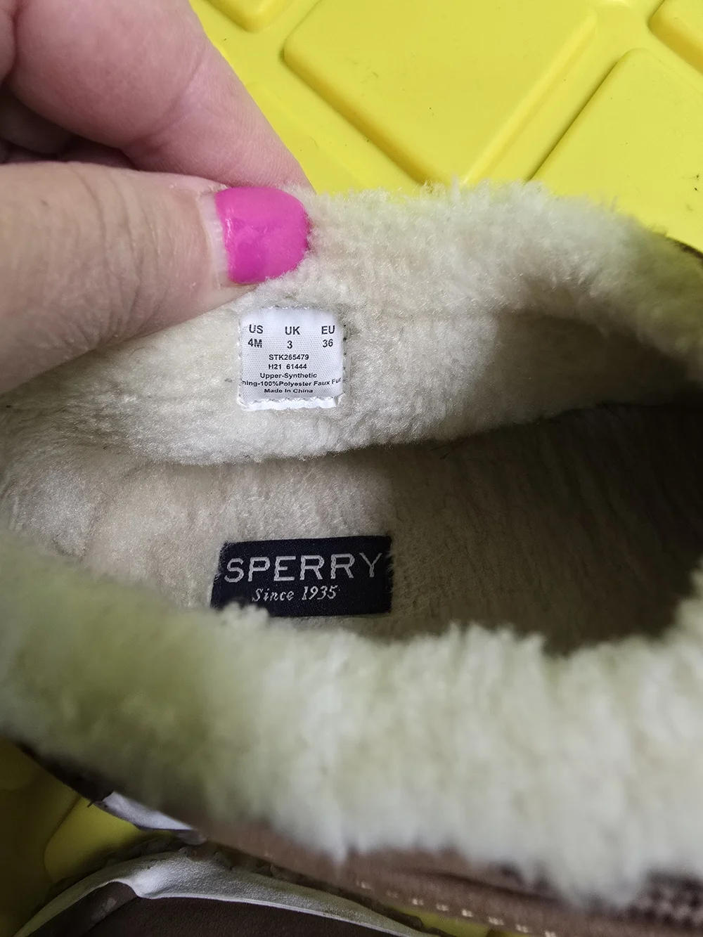Sperry Brown Plush-Lined Slip-On Moccasin